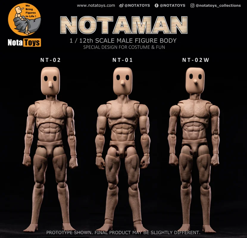 

В наличии Notaman 1/12 квадратный трио шарнирный куб тело Muscle Man Base экшн-фигурка коллекция украшения модель игрушка подарки