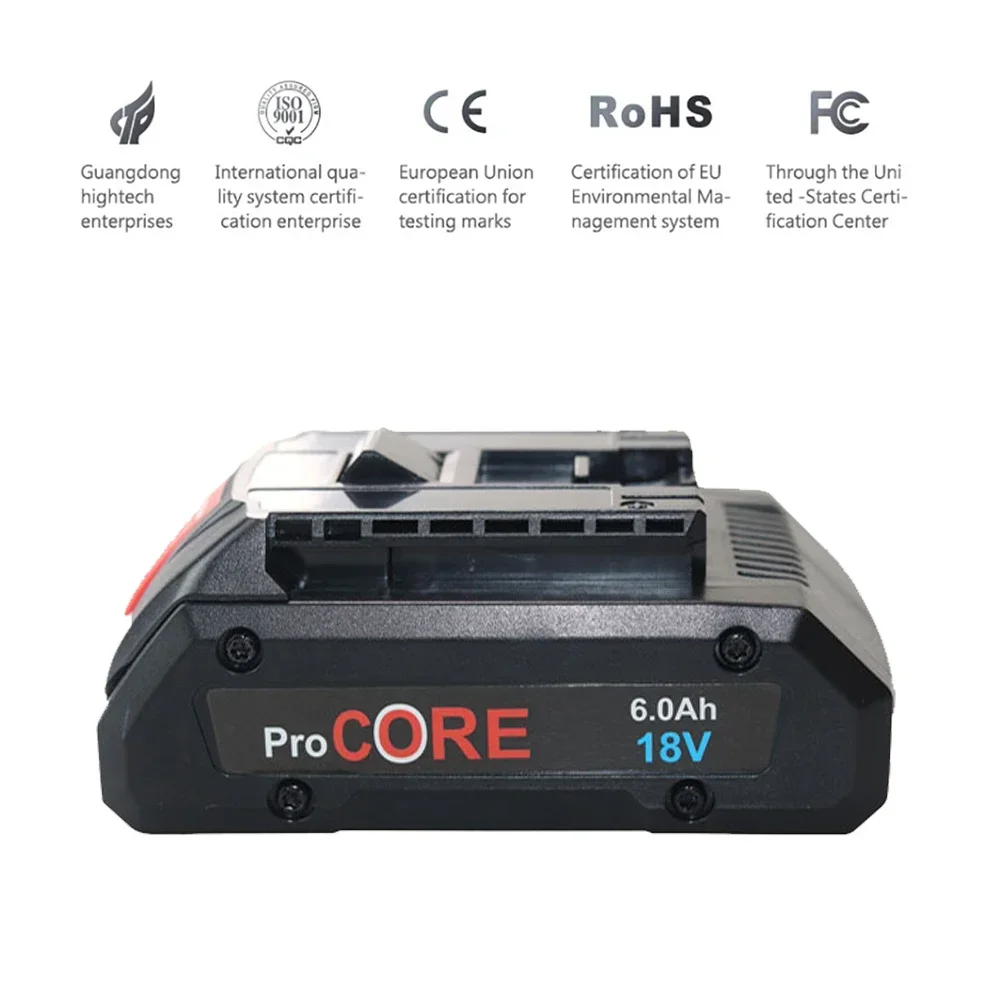 6000mAH For BOSCH Professional 18V 21700 Battery ProCORE 18V Li-ion Replacement for BAT609 BAT618 with bms