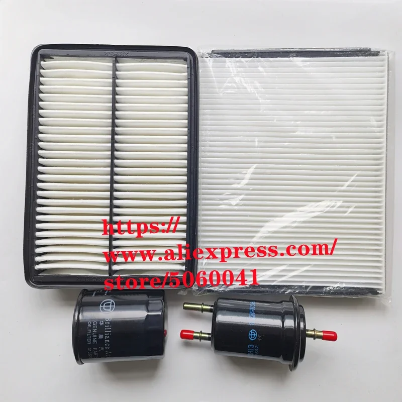 Filter set for Brilliance FRV FSV CROSS H530 V5 4A9/4G Air filter+oil +fuel filter+Air conditioning filter 3483202