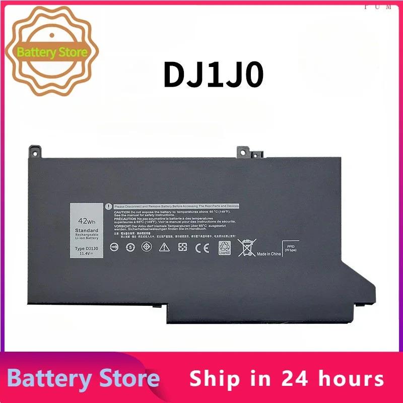 DJ1J0 42Wh Laptop Battery for Dell Latitude 12 7280 7290 E7280 E7290 13 7380 7390 E7380 E7390 14 7480 7490 E7480 E7490