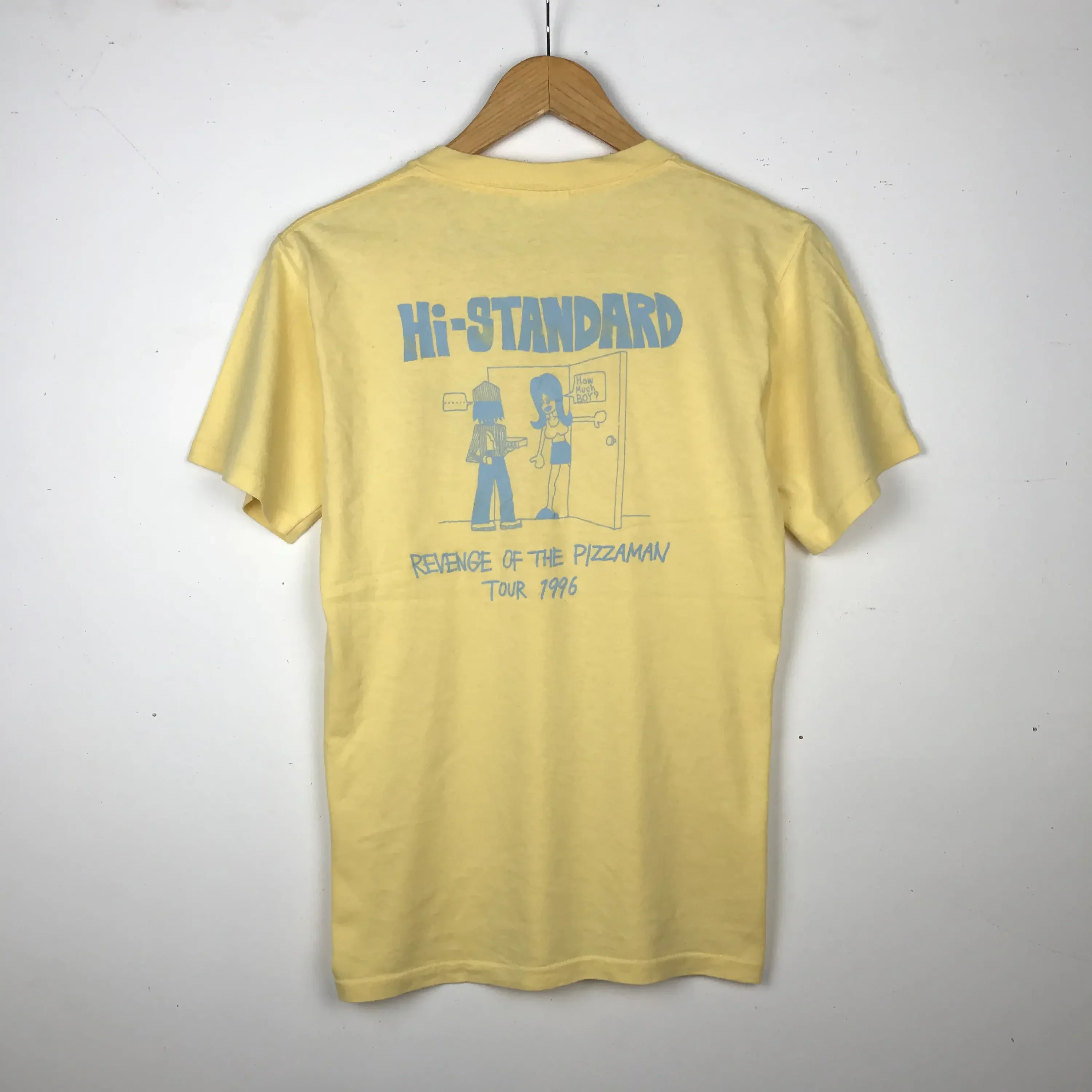 Vintage 90S Hi-Standard Crevenge Of The Pizzaman Japanese Punk Rock Band T Shirt Album Tour T Shirt