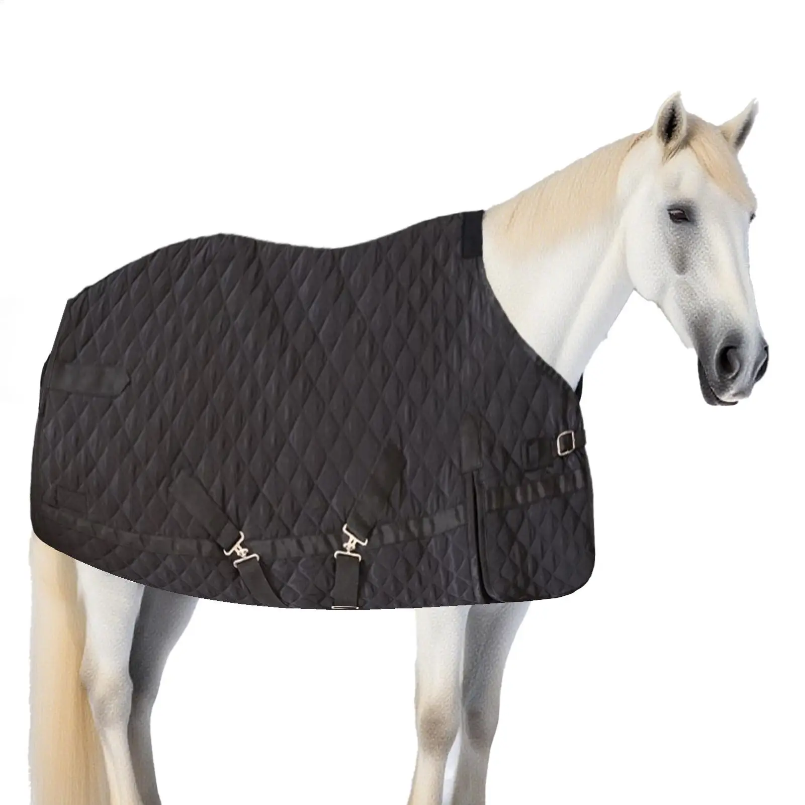 Adjustable Horse Blanket, Breathable Equine Clothing for Travel & Outdoor, Comfortable Pet Care Sheets for Farm Barn Activities