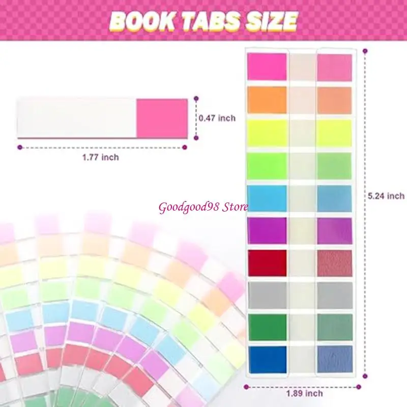 Picture 7: Colored Label 100/120Pieces 45x12MM Writable PET Label Adhesive Notes Page Marker for School Office Supplies 