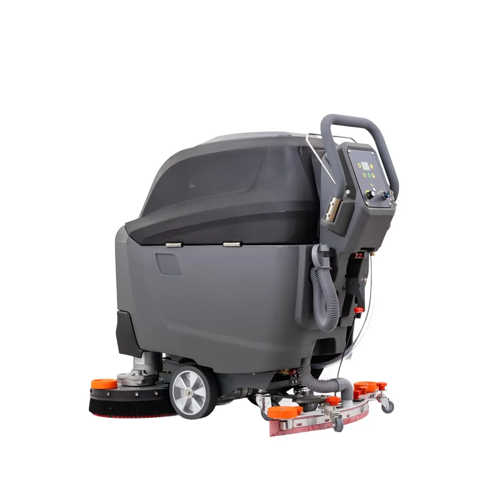 T5BT Electric Industrial Heavy Duty Floor Scrubber Robotic - Hand Push Floor Cleaning Machine for Logistics Centers Depots