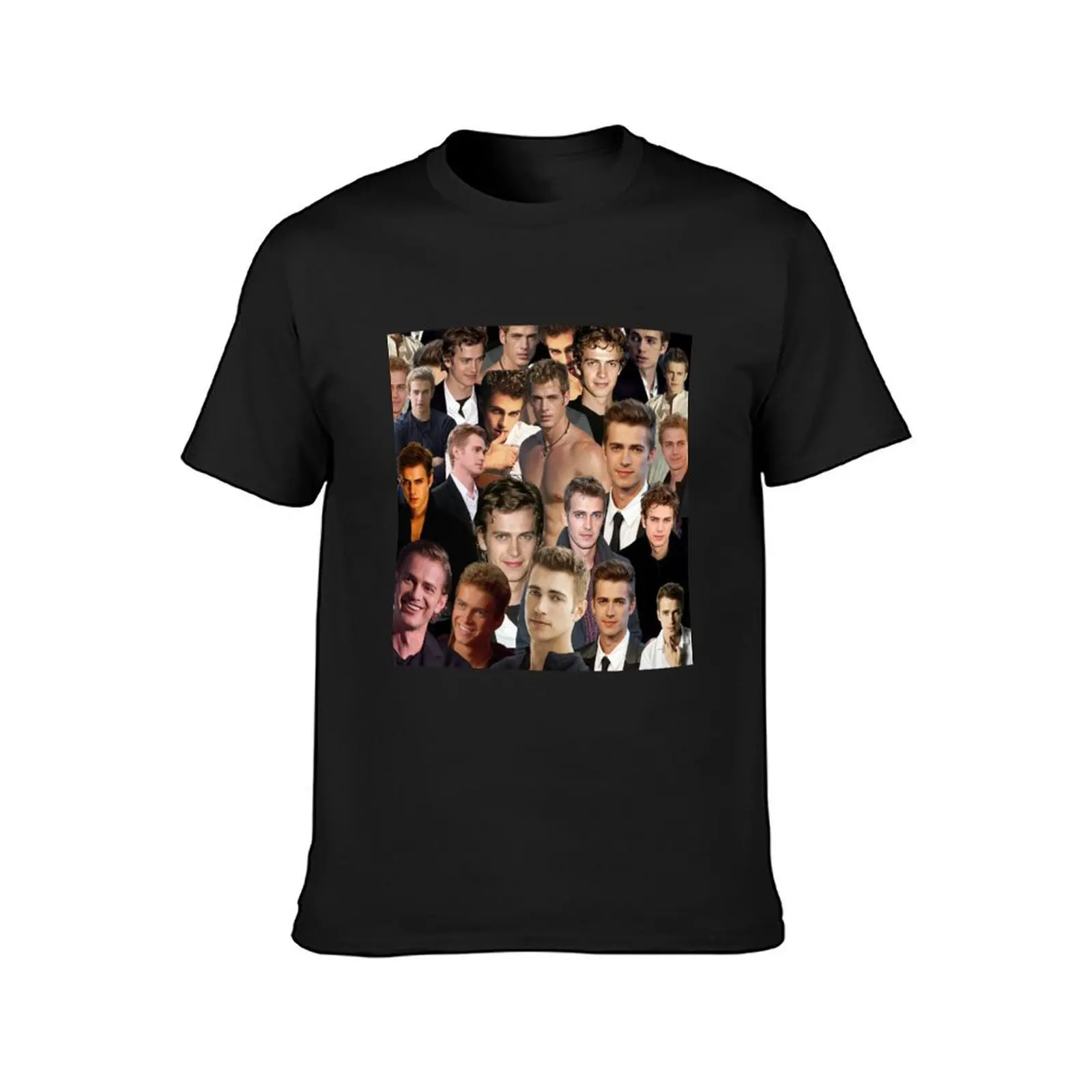 hayden christensen high quality photo collage T-Shirt vintage Short sleeve tee vintage clothes mens champion t shirts