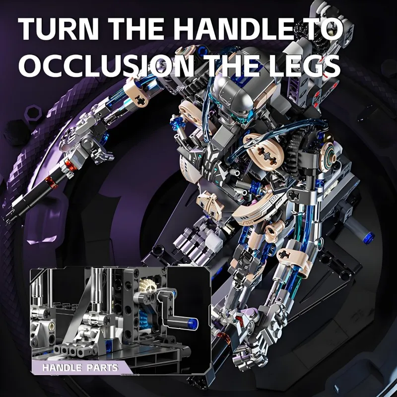 

Mechanical Skeleton Robot Building Block Toy 692pcs Particles Twistable Body and Poseable Design Creative STEM Toy for Kids