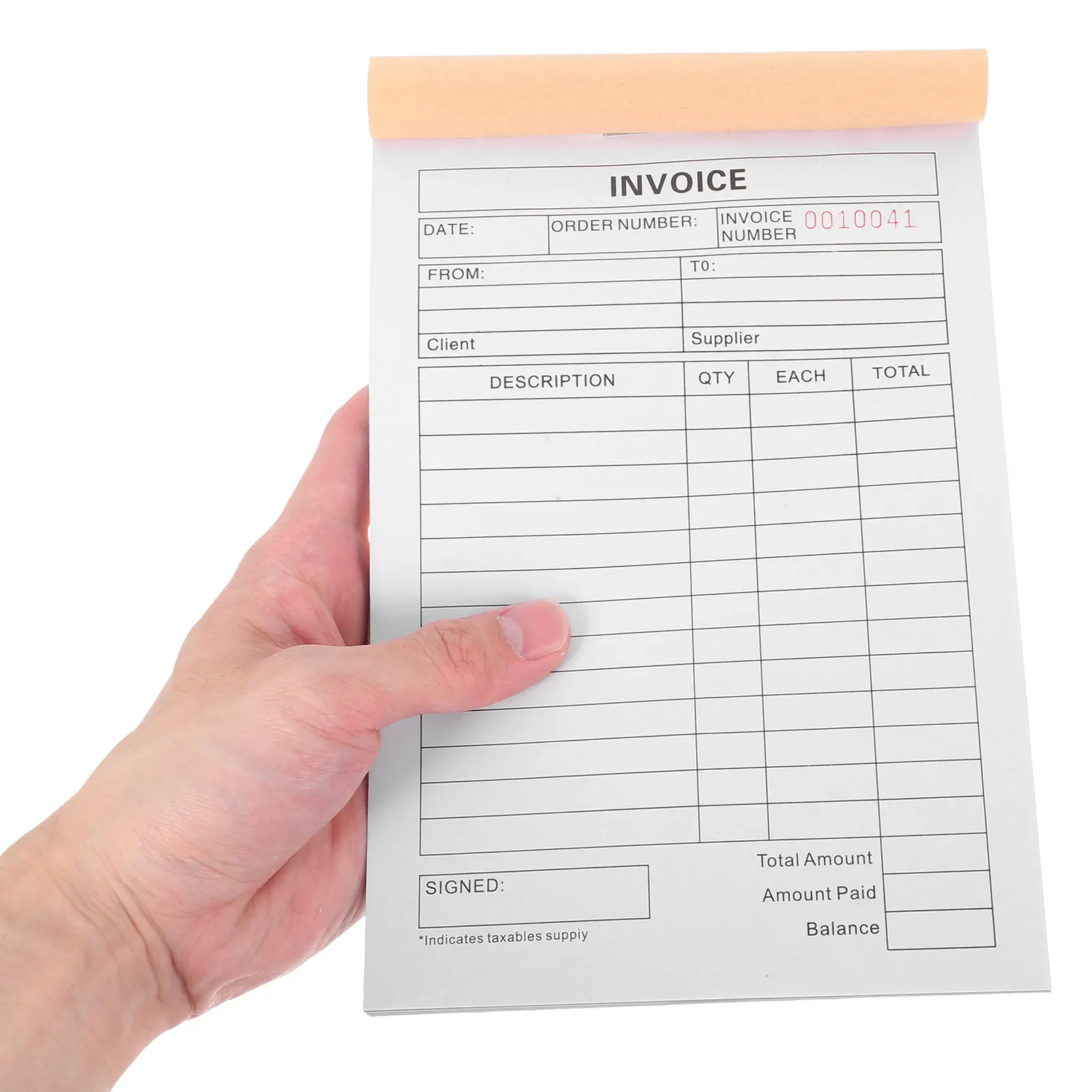 

Набор из 2 блокнотов для счетов-фактур и чеков для малого бизнеса: для заказов, рукоделия, фотографов, ресторанов, цветочных магазинов