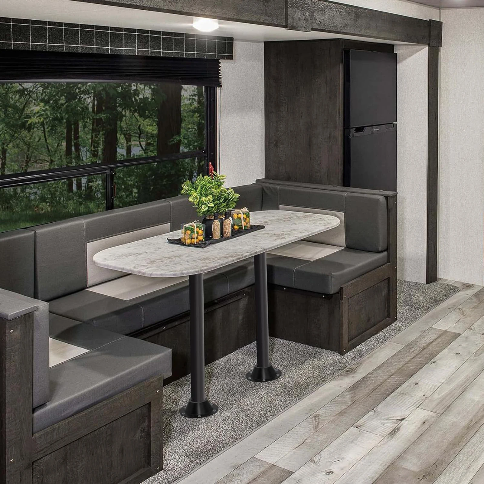 

2Pack RV Table Base Mount Aluminum Alloy Table Base Mount for Mounting Both Ends of Table Pole Fixed Table Bottom