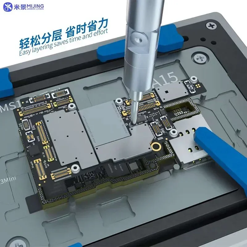 Imagem -06 - Mijing-magnetic Screw Pen para o Telefone Móvel Rotação de 360 ° Dobrável Ângulo Ajustável Motherboard Layered Repair Screwdriver Kit