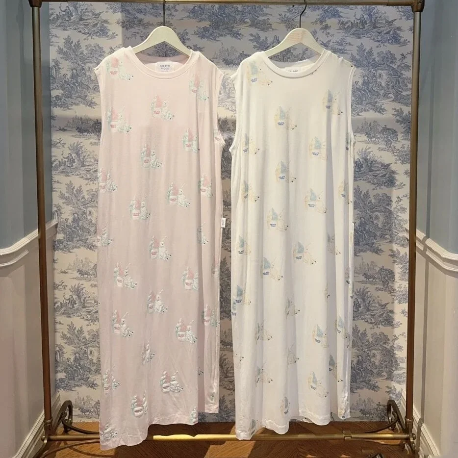 Room Wear Ladies Summer Pajamas Dress Chest Cushion Short Set Trousers Cool