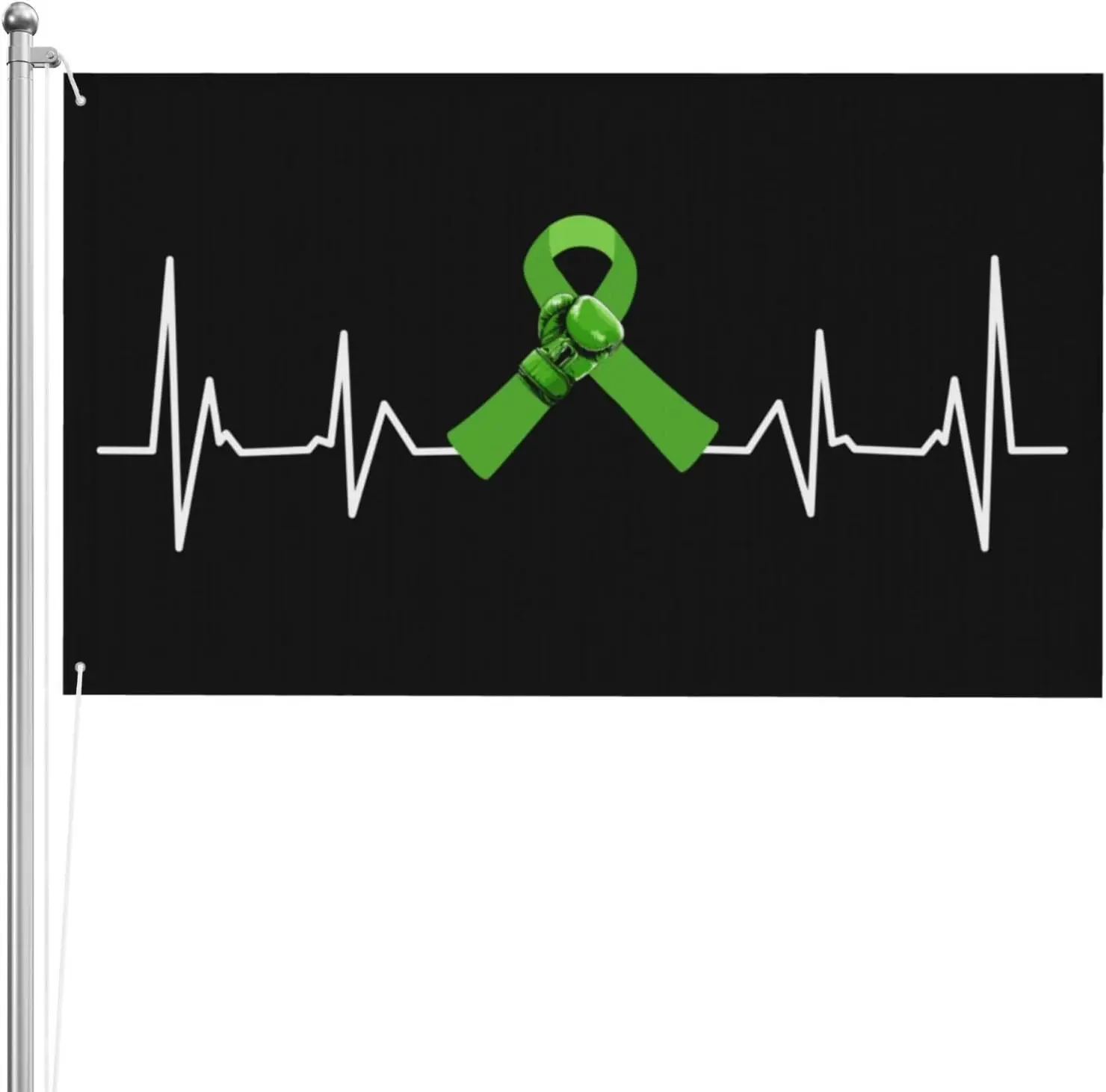 Flagicts 100% Polyester Transplant Recipient Heartbeat - Saved By An Organ Donor Heavy Duty Flags
