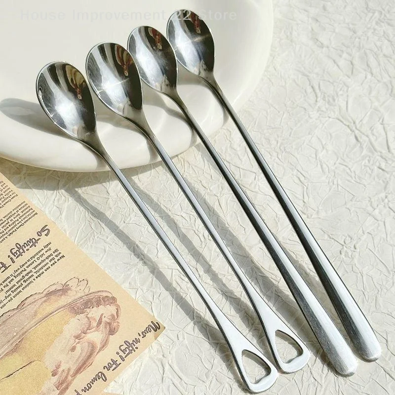 스테인레스 스틸 하트 디자인 국자 커피 차 혼합 숟가락 Flatware 디저트 스푼 음주 도구