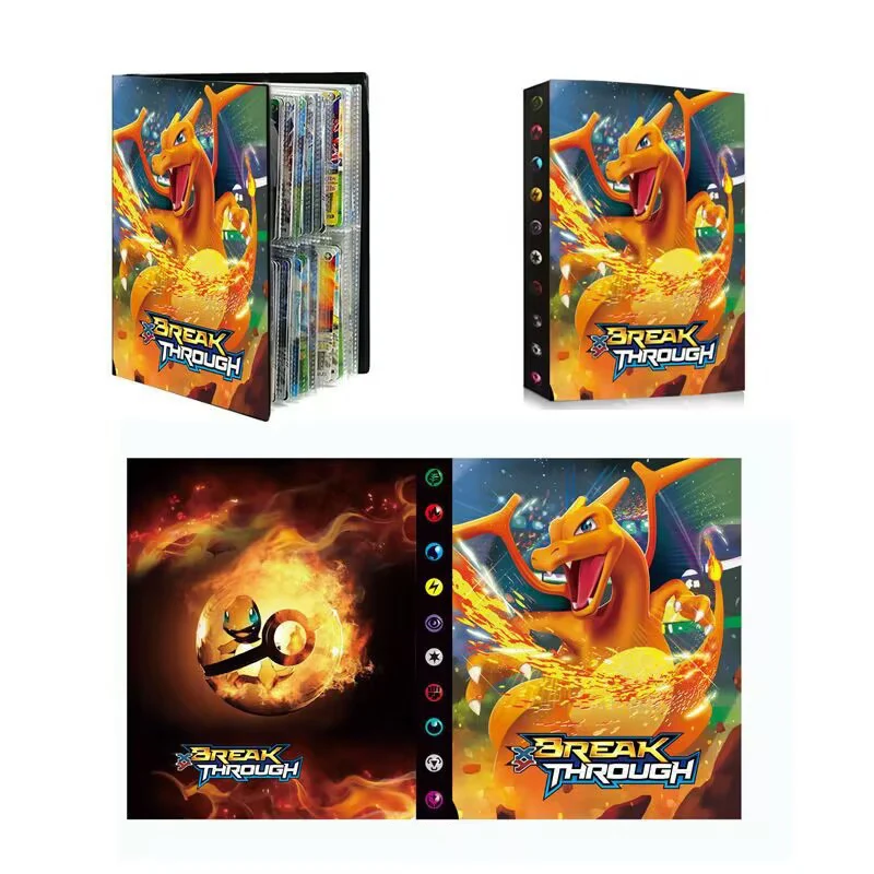 Op voorraad Pokémon Charizard Kaarten Album Boek 240 stuks Pokémon Game Card Album VMAX GX EX Houder Collectie Binder Map Kindercadeau