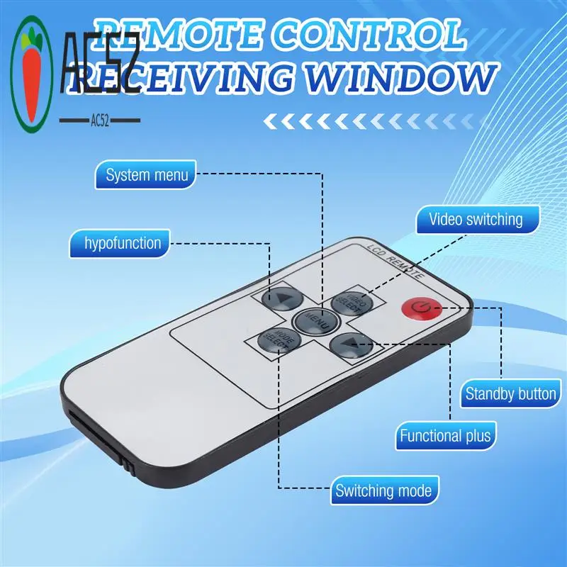 

AC52-Mini TV 7 Inch HD Monitor 800X480 Portable Car LCD Screens On DVD/CMMB Two Input For Passenger Cars Trucks