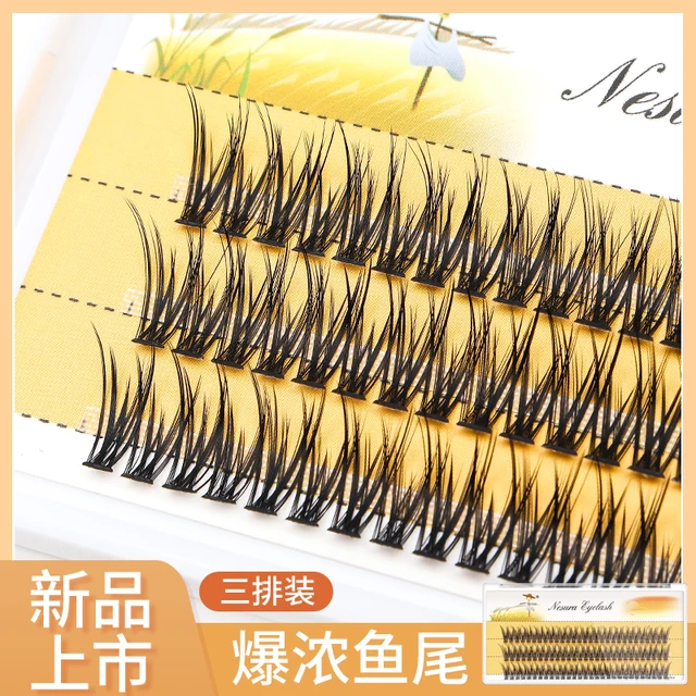 Sztuczne rzęsy Grafting World Euramerican Soft Curly Natural A Type Fairy Slender WithDense And Thick Fish Tail
