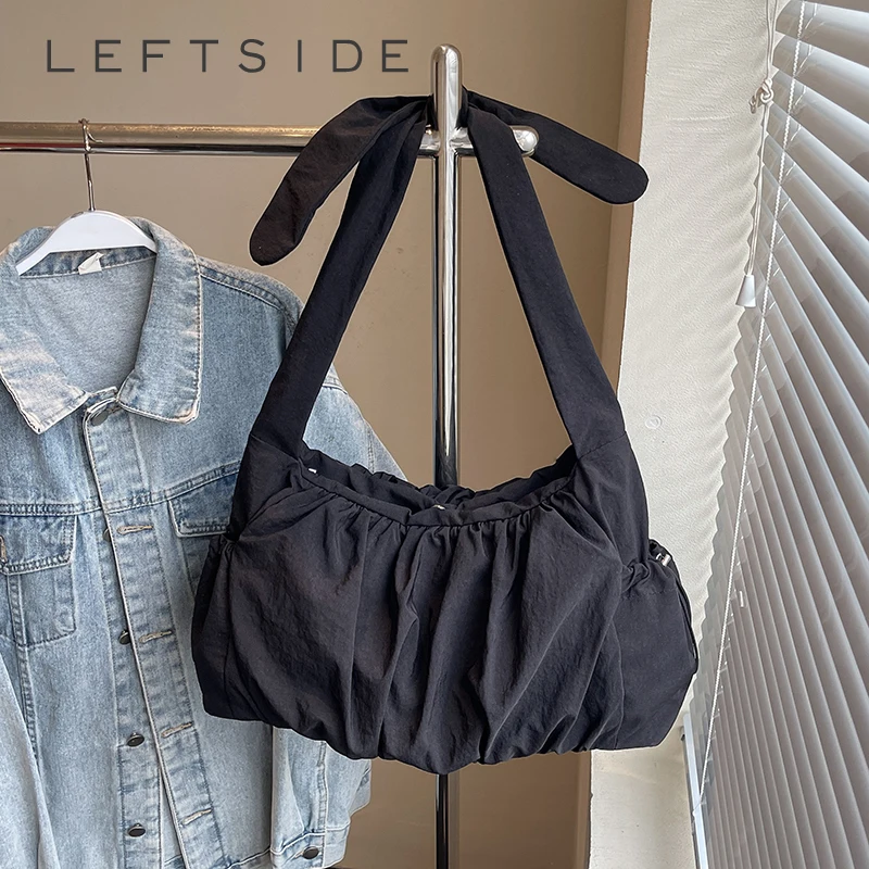 

Design Big Soft Cloth Crossbody Bags for Women 2025 New Designer Simple Casual Travel Handbags and Purses Solid Shoulder Bag