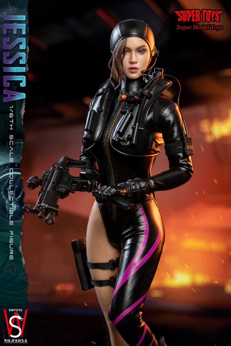 Original SWTOYS FS054 1/6 Scale Gunfight Game Female Warrior Jessica Action Figure Model 12 Inch Collectable Toys For Fans Gift