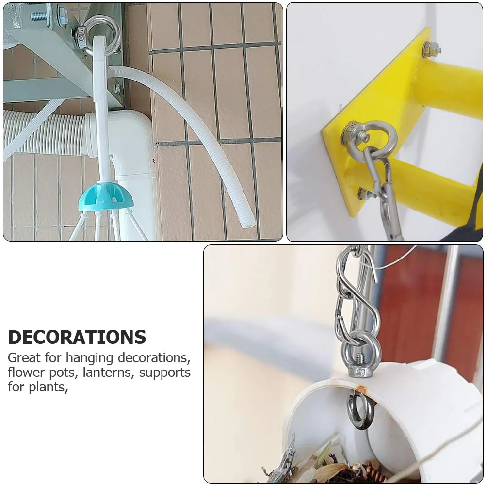 

Stainless Steel Eyelets Nut 4 Pcs Lifting Ring Nuts for Industrial Decorative Cushion Covers Fasteners