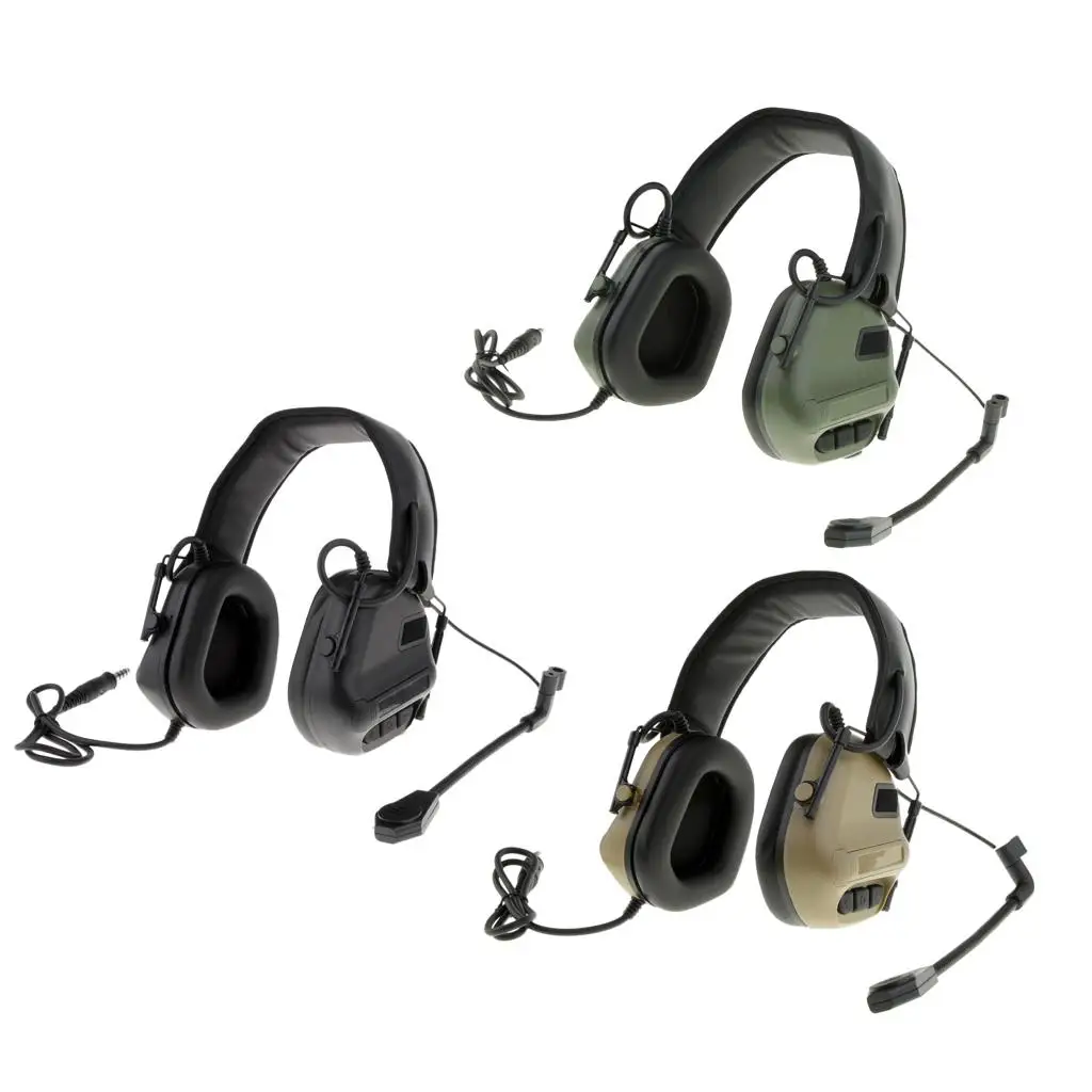 

Hunting headphones headset for radio without noise cancellation