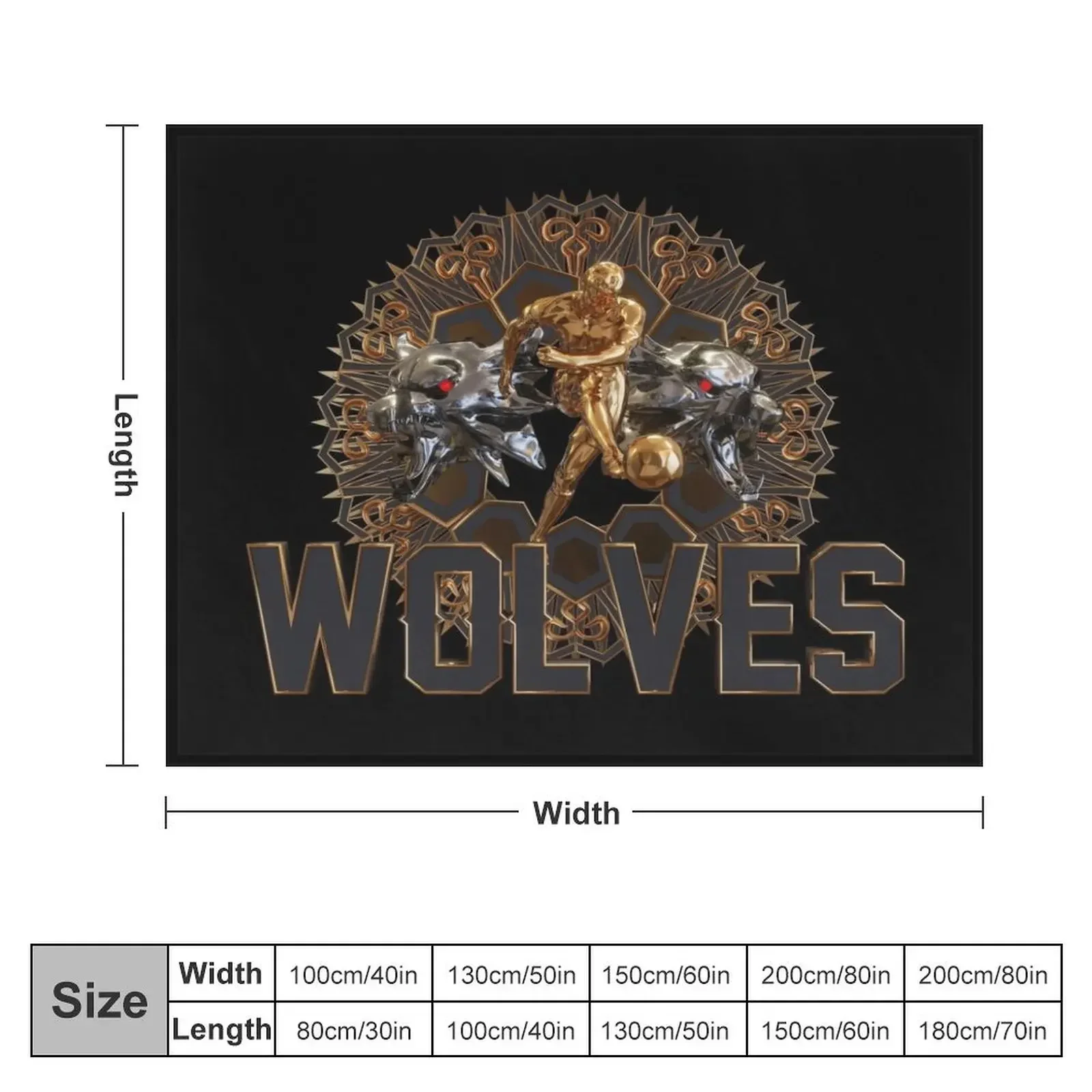 wolves soccer 3D Throw Blanket Luxury Designer heavy to sleep Luxury St Blankets