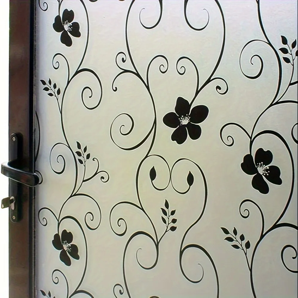 Fensterfolie, Fensterfolie, Milchglasfolie, statisch haftende Glasfolie, kein Kleber, Anti-UV-Fensteraufkleber für Schlafzimmer, Wohnzimmer