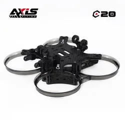 DroneフレームキットAXISFLYING-CINEON c20/c20 v2,o3エアユニット,rc fpv用防振,屋内cinewhoop,2 in