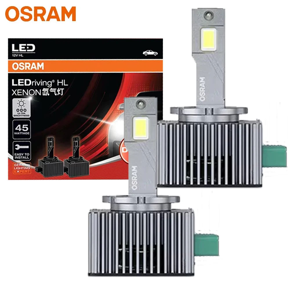 OSRAM LED D3S Car Headlight LEDriving XENON HID Lamps 45W Bright 6000K White Canbus LED Bulbs Original Upgrade 166340CW, Pair