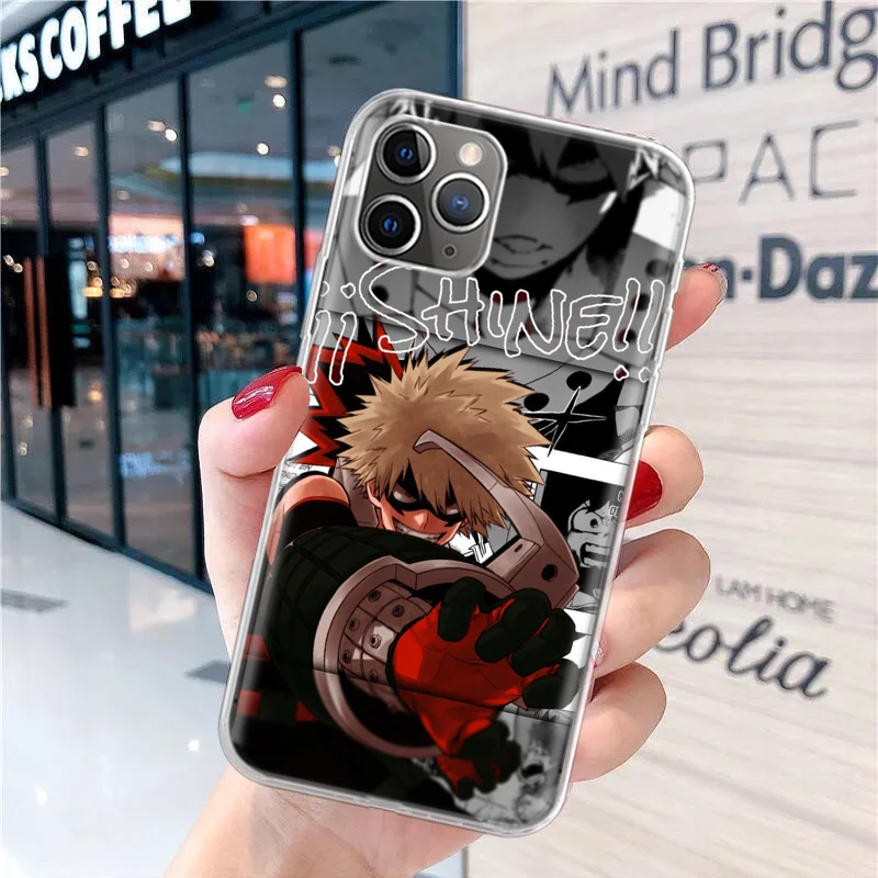 MHA Bakugou Katsuki Soft Phone Case for iPhone 16 15 14 Plus 13 12 Mini 11 Pro Max 7 + Apple XS X SE 2020 8 Cover Shell for iPho