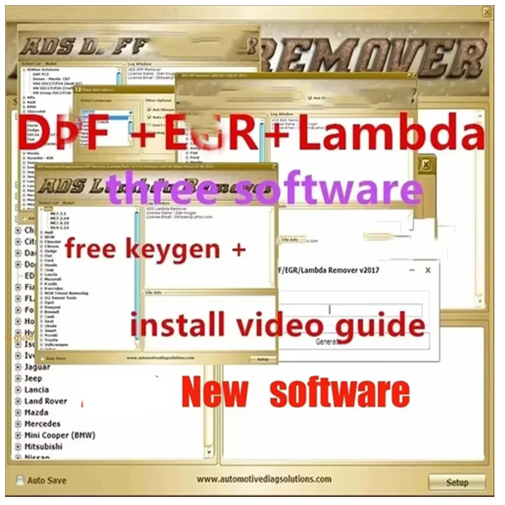 Accesorios XDecoder 10.3 with Keygen DTC Remover DTC OFF Delete Software Disable Error off+D-P-F+E-G-R Lambda Full 2017.5 Versio