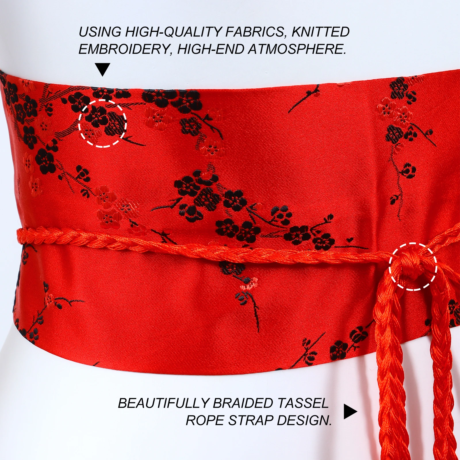 

High Quality Kimono Girdle Sash Belt Japanese Waist Women Drawstring Fabric Kimonos Oriental Fashion Accessories Ethnic Style
