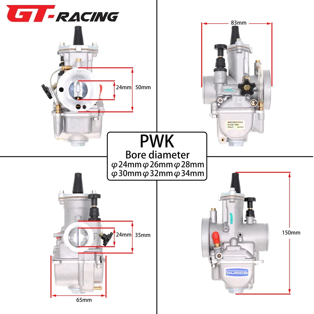 العالمي PWK 24 26 28 30 32 34 مللي متر المكربن مع السلطة النفاثة لسباق الدراجات النارية ياماها ATV YZ85 سكوتر UTV رباعية