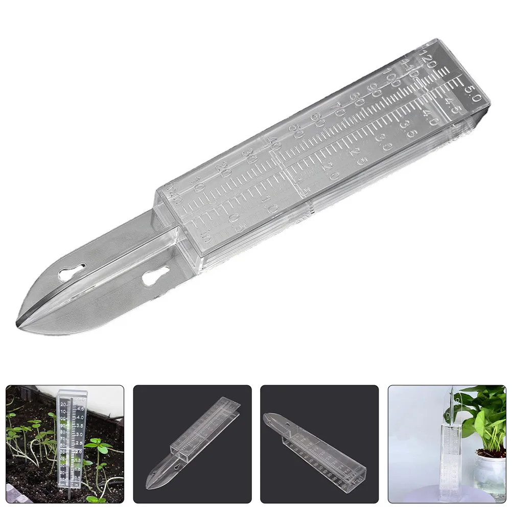 6Pcs Plastic Rain Gauge Outdoor Garden Precision Rainfall Measurement Tool Easy Read Yard Decor Weather Resistant
