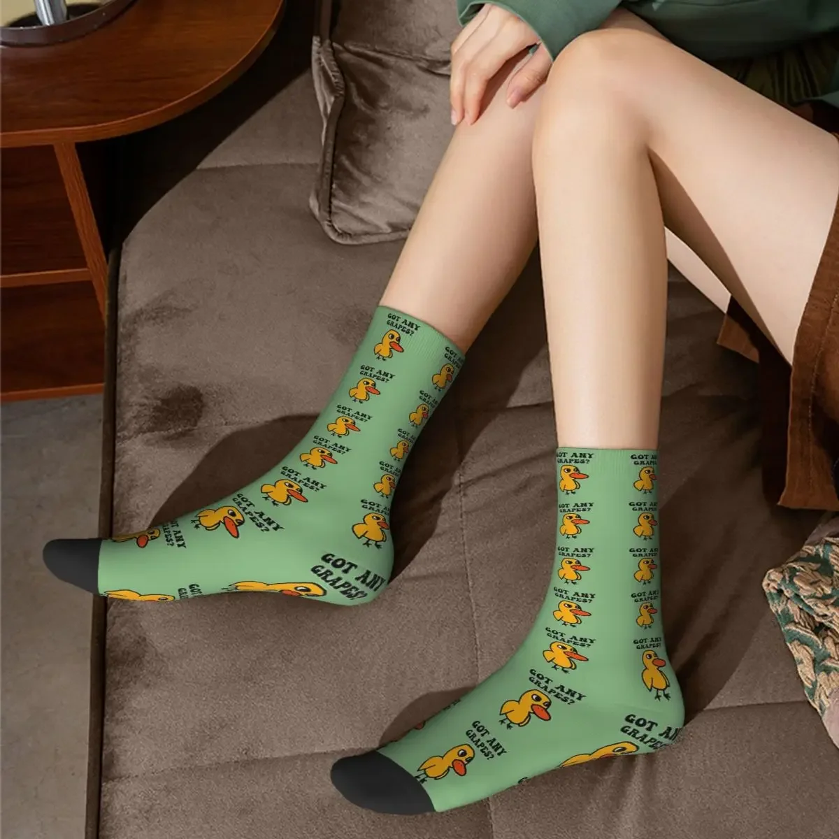 Got Any uva-The Duck Song Socks Harajuku calze assorbenti per il sudore calze lunghe per tutte le stagioni per il regalo di compleanno della donna dell'uomo