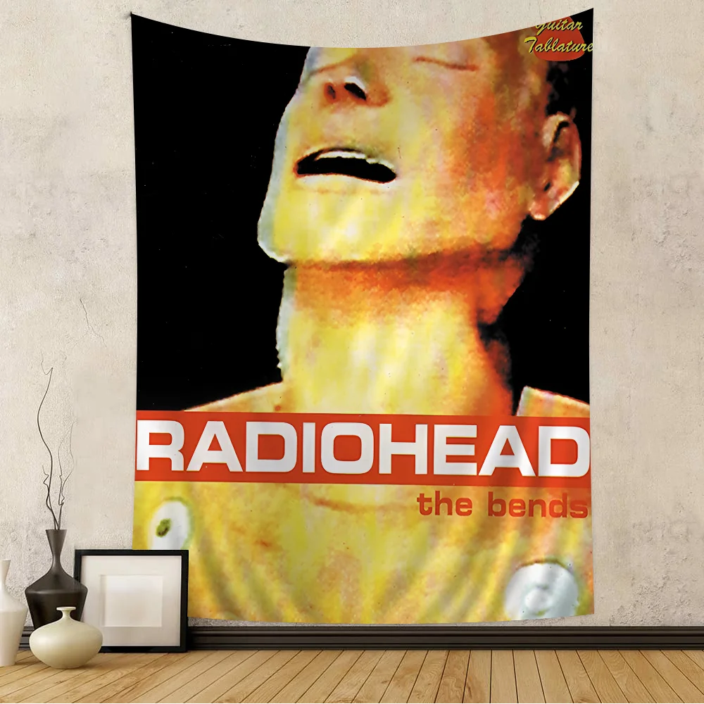 Rock Band Radiohead Music Art Wall Tapestry Hanging Tarot Hippie Wall Rugs Dorm Wall Hanging Sheets