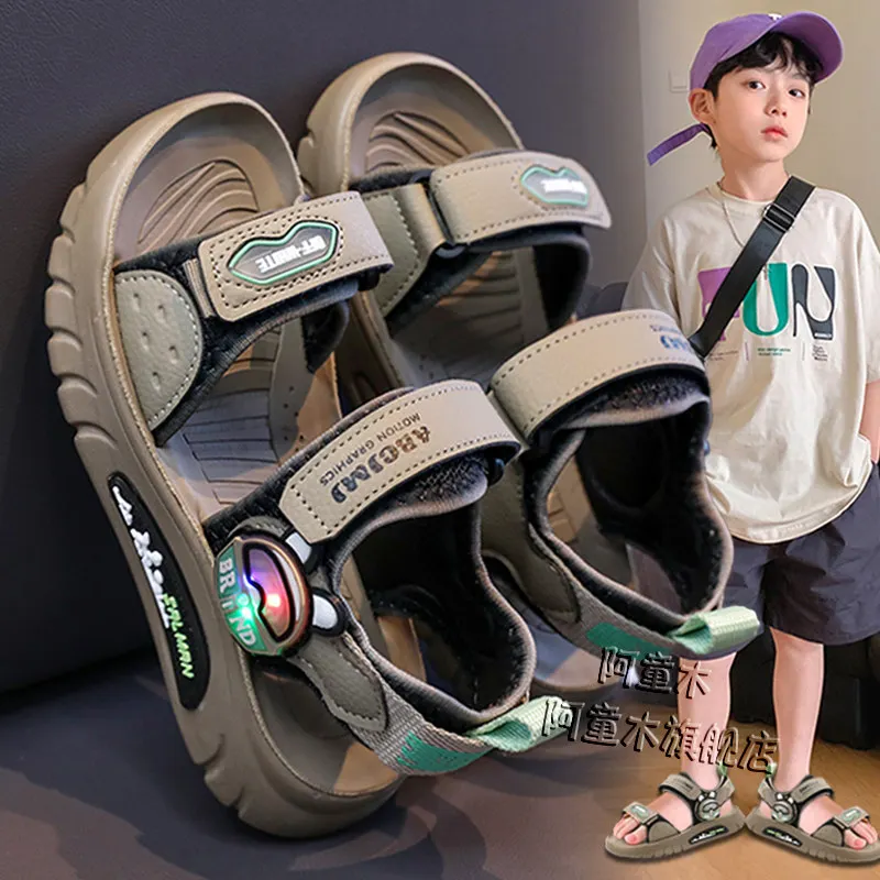 

Children Boys Sandals 2026 Summer Casual Shoes Breathable Outdoor Open Toe Anti Slip Beach Sandals Comfort Fashion Kids Shoes