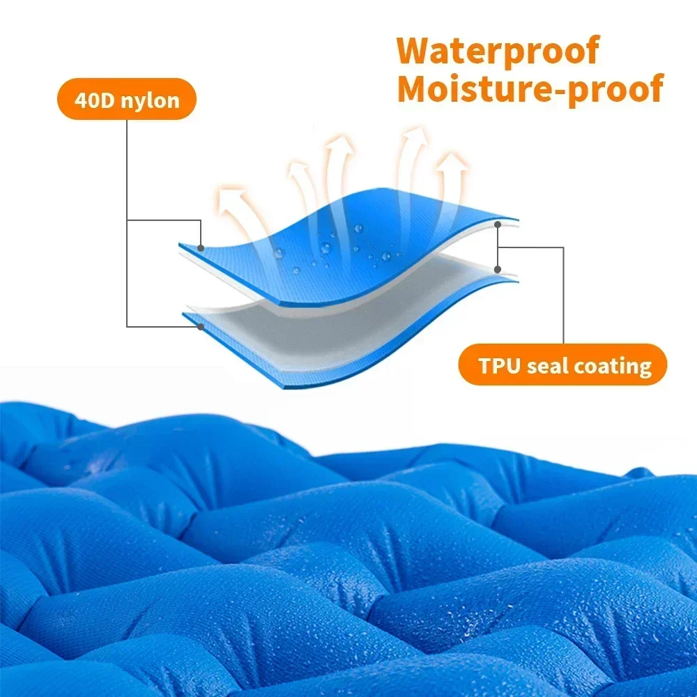 Natureifa-Matelas Gonflable Ultraléger pour Camping, Couchage Extérieur, Lit Pliant, Polymères de Randonnée, Couple, Virus, Portable, Plage