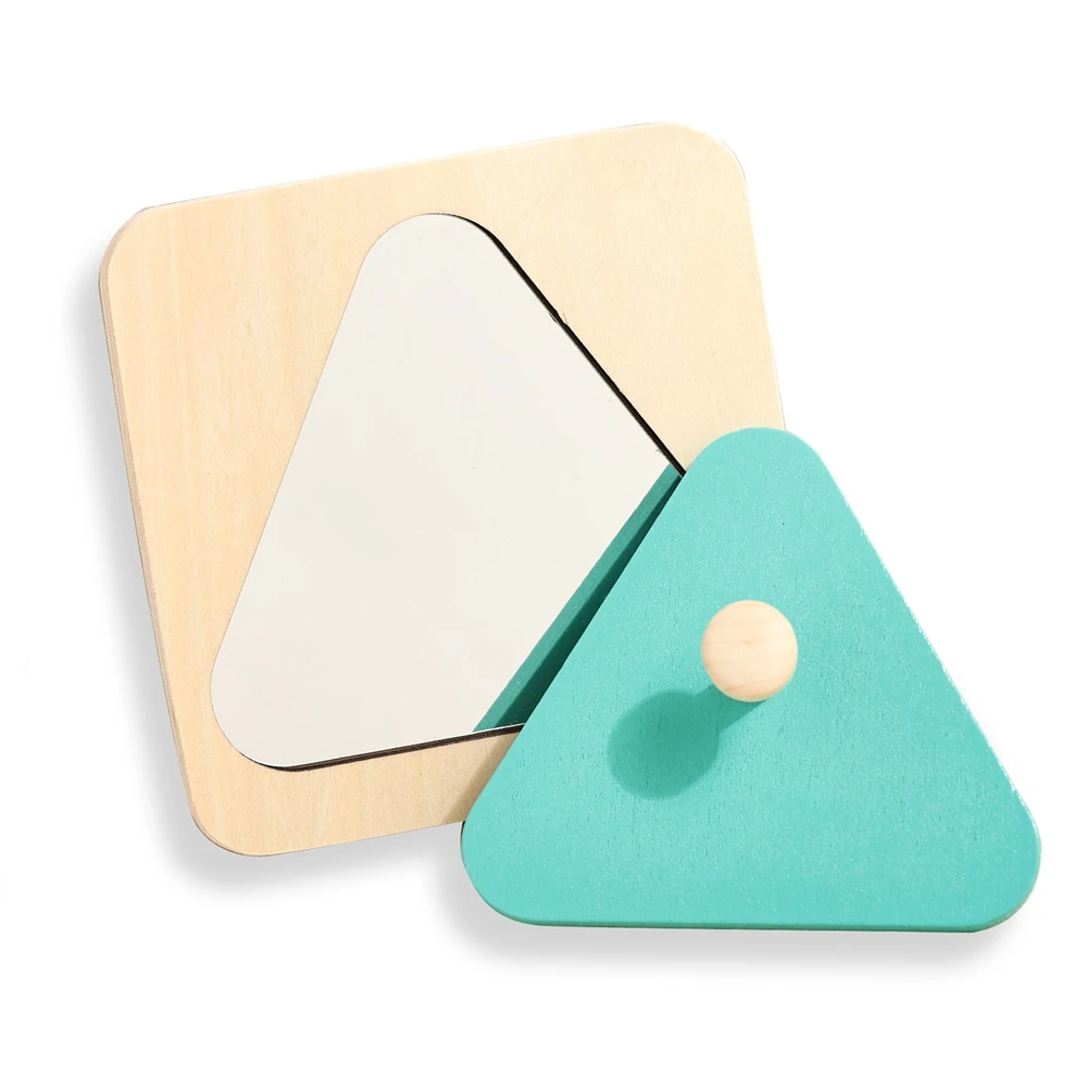 Baby Montessori Spiegel Puzzle Holz Spielzeug Beschäftigt Bord Kinder Frühe Pädagogische Sinnes Spielzeug Für Kleinkind Vorschule Lehrmittel – Detail 4