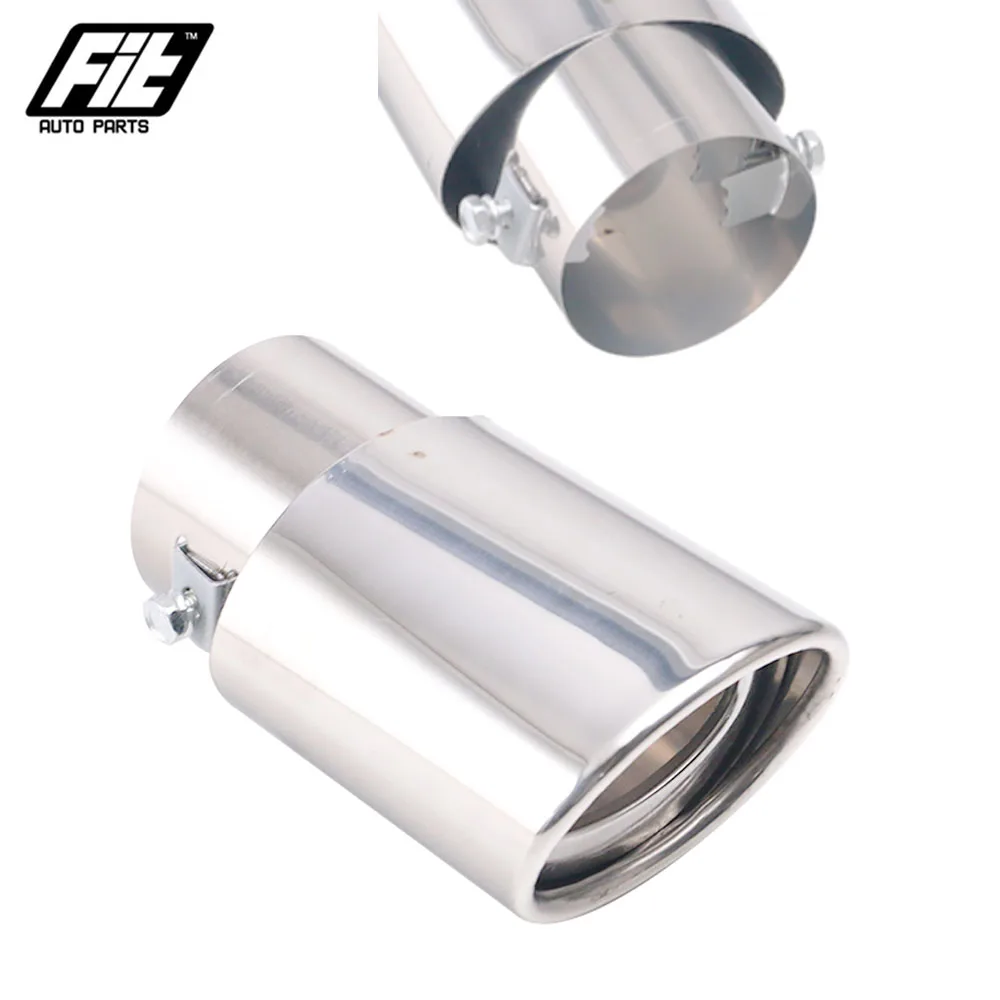 

2.5 inch Car Exhaust Muffler Tip Stainless Steel Single Tail Pipe Modified Auto Rear Tail Throat