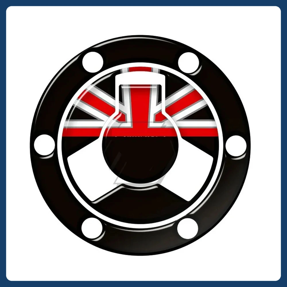 For Triumph 6 Holes From 2020 Motorcycle Gas Tank Cap Protector 3D Resin Motorcycle Sticker
