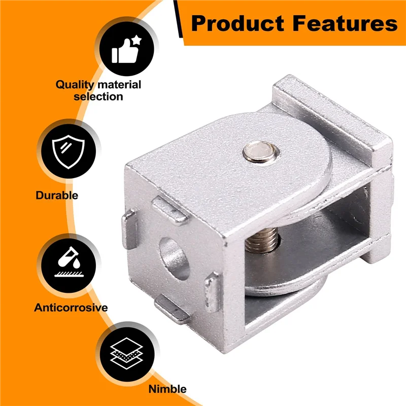 ABAH-2X 2020 シリーズアルミ押出プロファイルダイカスト亜鉛合金フレキシブルピボットジョイントコネクタアルミプロファイル用