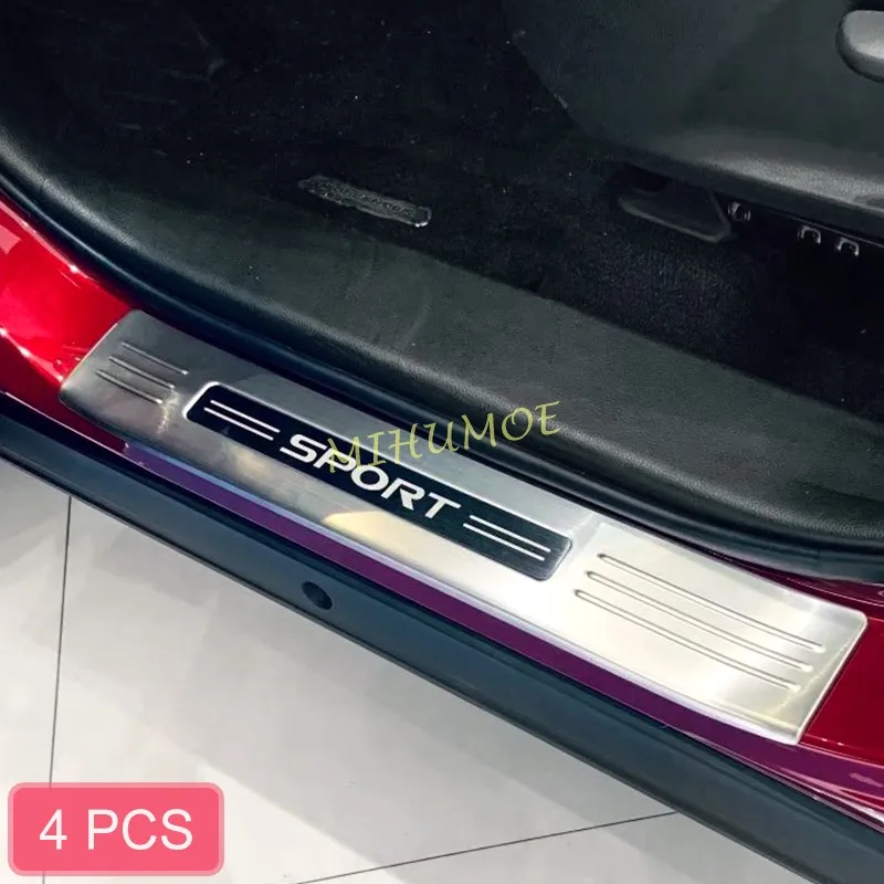 

For Toyota Highlander Kluger 2021 2022 2023 2024 2025 Sainless Steel Door Sill Kick Scuff Cover Protector Trims Accessories