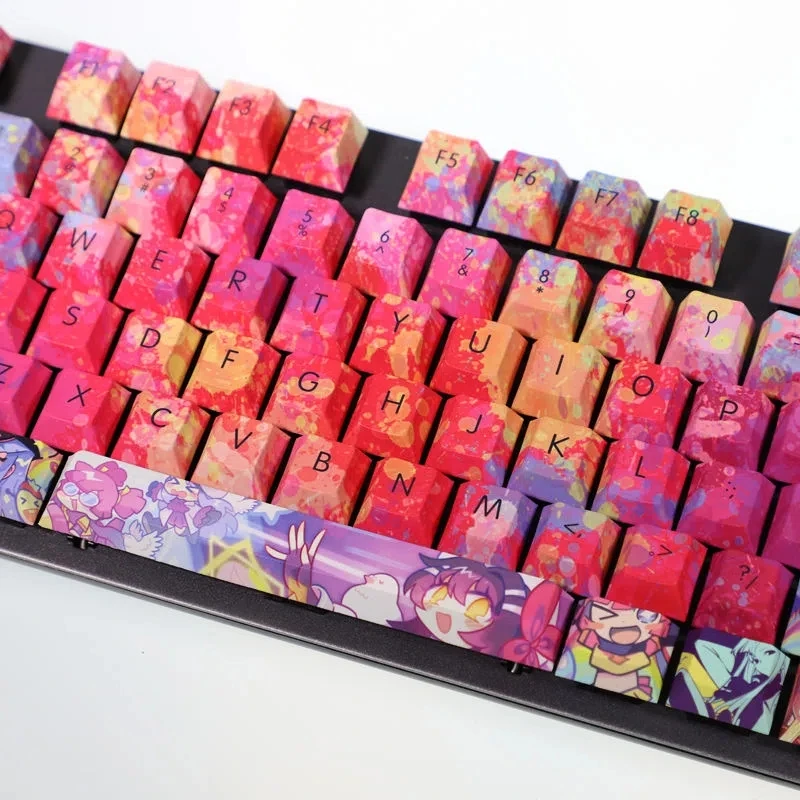 Muse-Teclas de Teclado mecánico con tema de juego de tablero, teclado personalizado de dibujos animados, Cherry Mx, Switch, PBT, sublimación, bricolaje