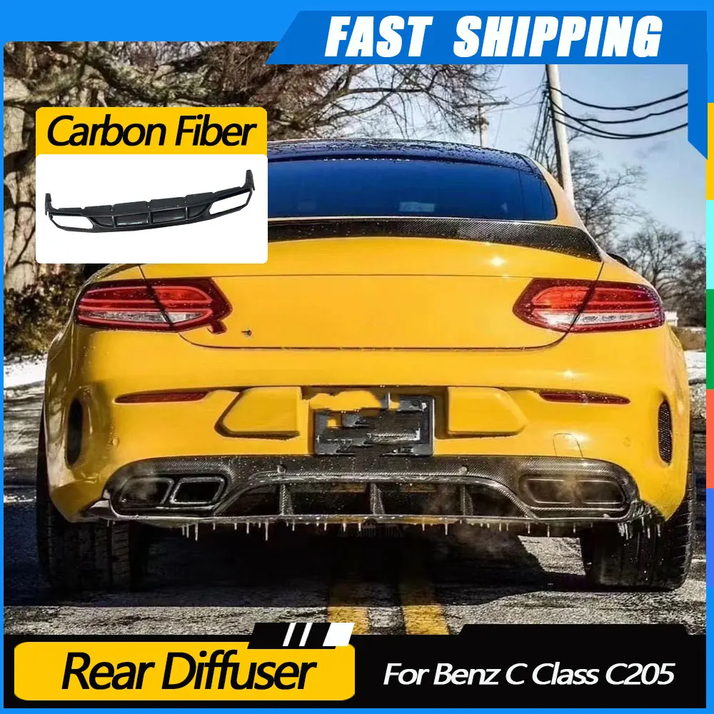 

JMCARCOOL диффузор заднего бампера из углеродного волокна для Mercedes-Benz C Class W205 C205 C63 AMG Coupe 2015-2020 Convertible