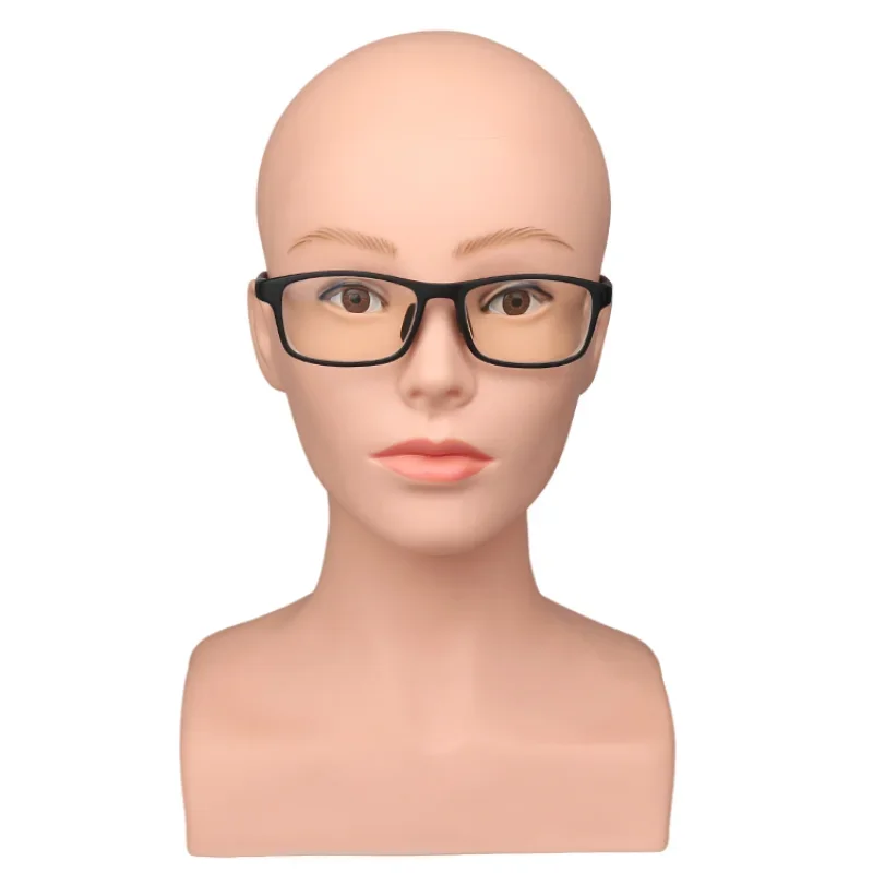 PVC Female Mannequin Dummy Head Model for Wig Hat Glasses Display