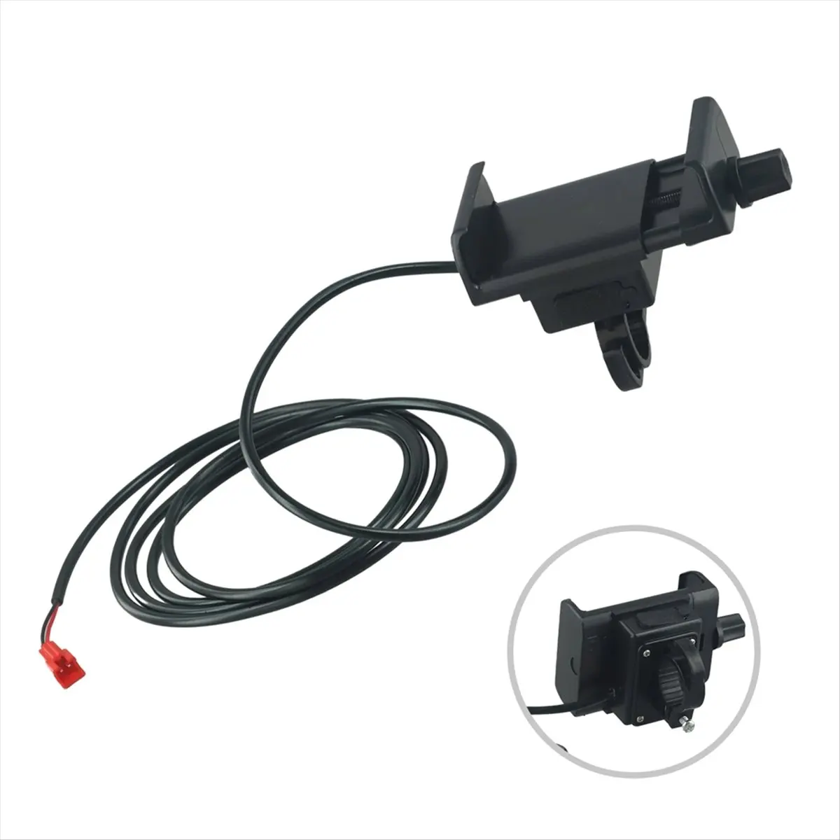 48V Phone Charger Electric Bicycle Mount Adjustable Width Stand Max Phone Size 95mm Motorbike Riding Easy to Install [JQ-EN&RS]