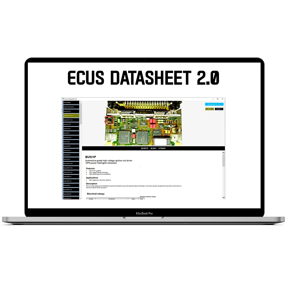 

Ecus Datasheet 2.0 ECU Repair Software Схема печатной платы с электронными компонентами автомобильного ЭБУ Дополнительная информация для IAW Bosch