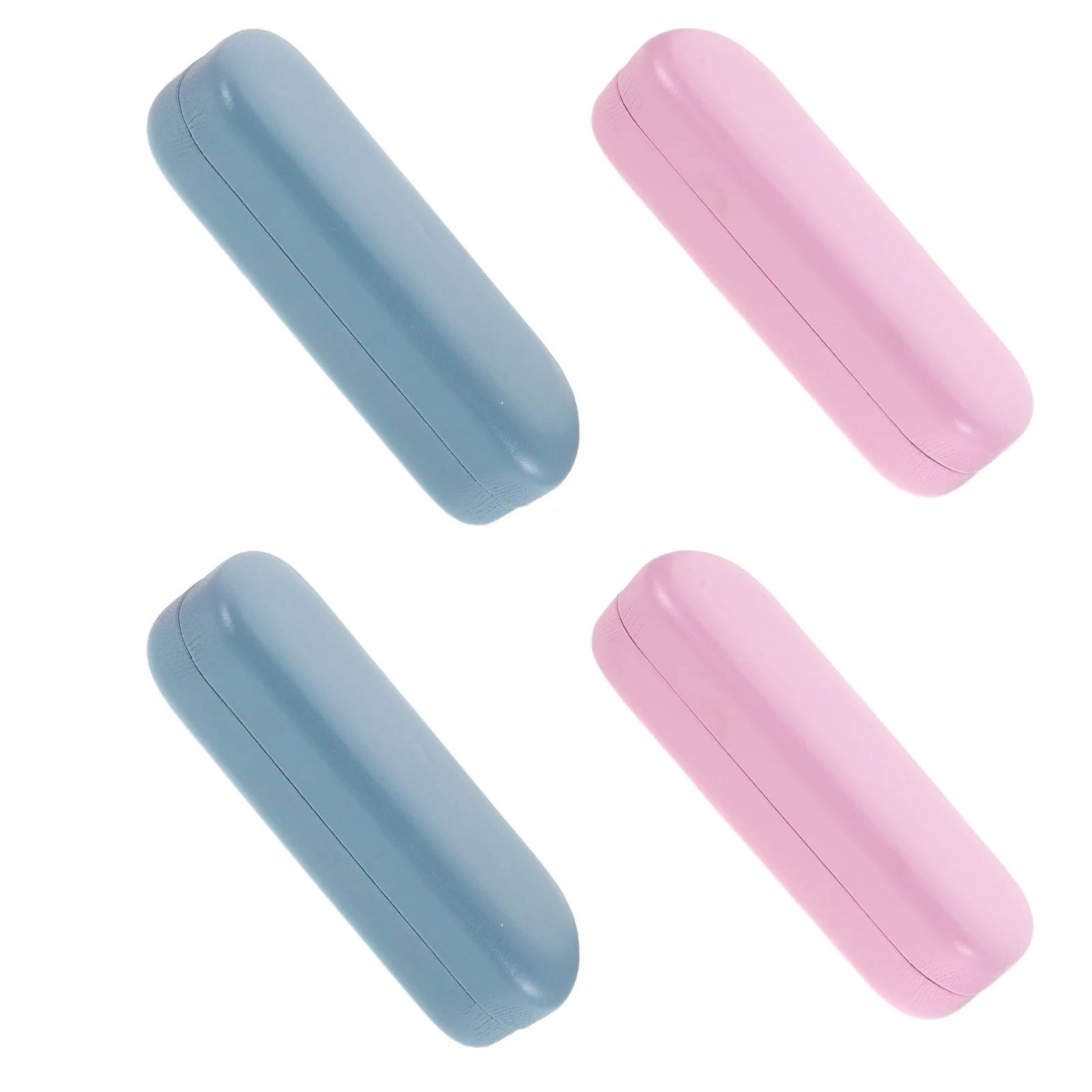 

4Pcs Eye Glasses Cases Solid Color Hard Shell Portable Travel Sunglasses Organizer Eyewear Storage Box Compact Glasses Organizer