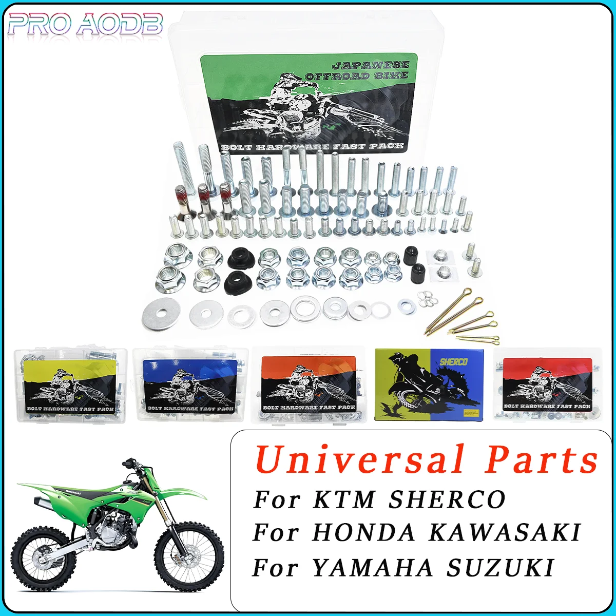 

Motocross screw Hardware Bolt Full Plastics Fastener Kit For KAWASAKI KX125 KX250 KX450 KLX450 KLX250R KLX450R KX250X KX450X