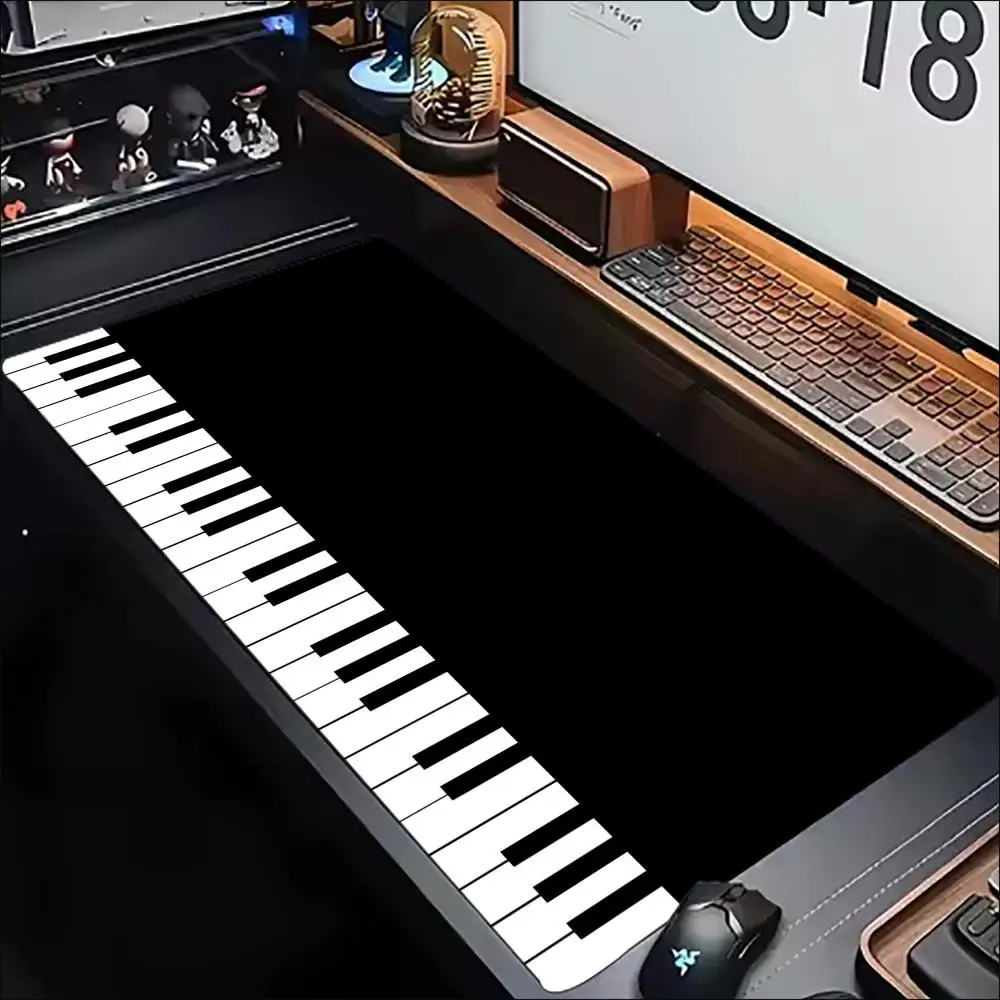 Retro Piano Keyboard Musical Art Non‑Slip Rubber Mouse Pad For Stable Mouse Control Gaming Desktop Daily Entertainment
