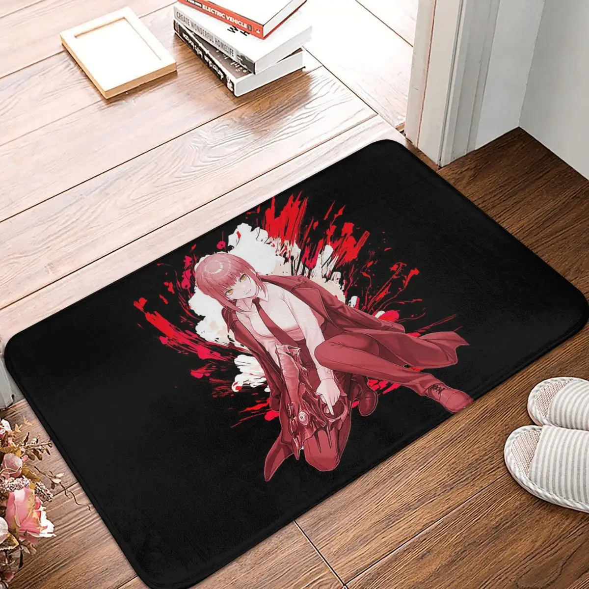 Chainsaw Mans Unique Art And Storytelling Doormat Rug Carpet Mat Footpad Polyester Anti-slip Cushion Entrance Kitchen Bedroom